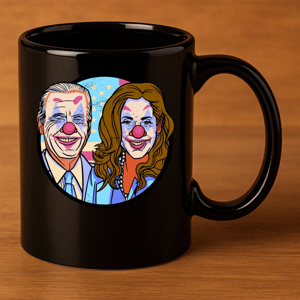 Political Clowns 11oz C Handle Ceramic Mug