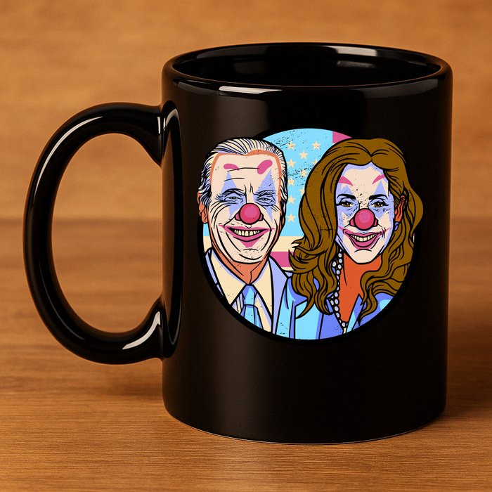 Political Clowns 11oz C Handle Ceramic Mug