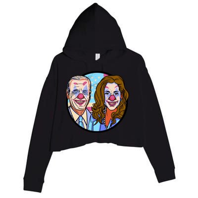 Political Clowns Crop Fleece Hoodie