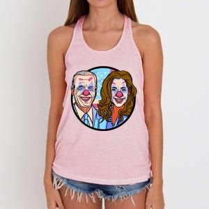 Political Clowns Women's Knotted Racerback Tank