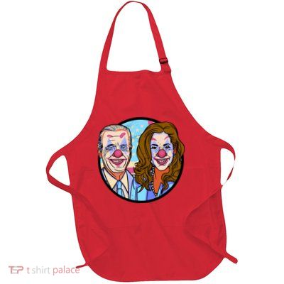 Political Clowns Full-Length Apron With Pockets