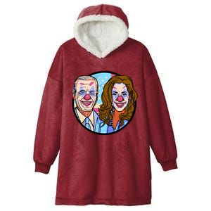 Political Clowns Hooded Wearable Blanket