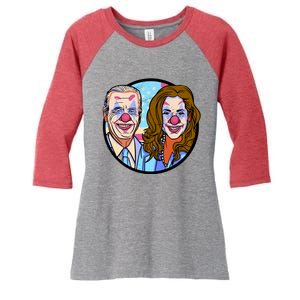 Political Clowns Women's Tri-Blend 3/4-Sleeve Raglan Shirt