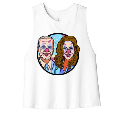 Political Clowns Women's Racerback Cropped Tank