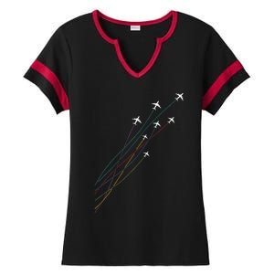 Pilot Commercial Passenger Airplanes Aeroplanes Airline Gift Ladies Halftime Notch Neck Tee