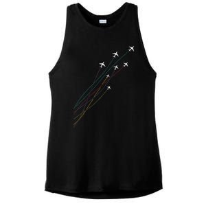 Pilot Commercial Passenger Airplanes Aeroplanes Airline Gift Ladies PosiCharge Tri-Blend Wicking Tank