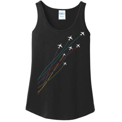 Pilot Commercial Passenger Airplanes Aeroplanes Airline Gift Ladies Essential Tank