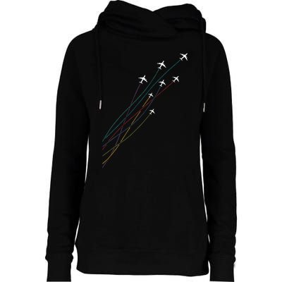 Pilot Commercial Passenger Airplanes Aeroplanes Airline Gift Womens Funnel Neck Pullover Hood