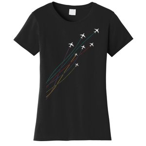 Pilot Commercial Passenger Airplanes Aeroplanes Airline Gift Women's T-Shirt