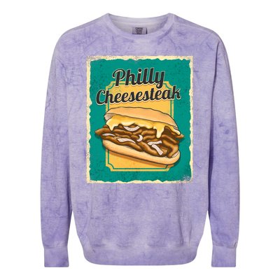 Philly Cheesesteak Colorblast Crewneck Sweatshirt