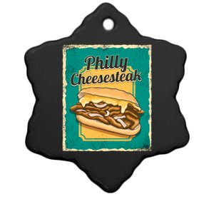 Philly Cheesesteak Ceramic Star Ornament