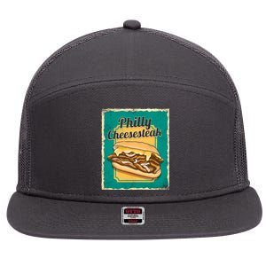 Philly Cheesesteak 7 Panel Mesh Trucker Snapback Hat