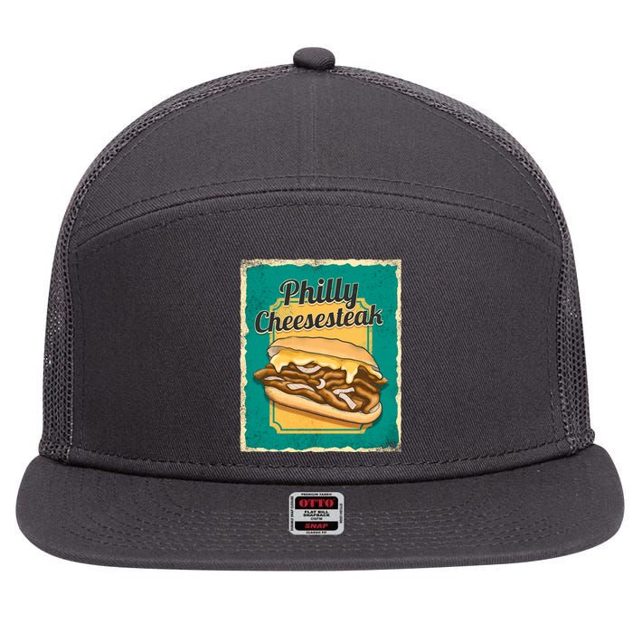 Philly Cheesesteak 7 Panel Mesh Trucker Snapback Hat