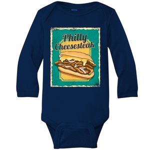 Philly Cheesesteak Baby Long Sleeve Bodysuit