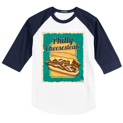 Philly Cheesesteak Baseball Sleeve Shirt