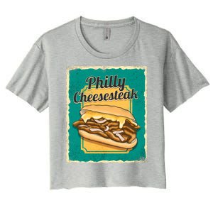 Philly Cheesesteak Women's Crop Top Tee