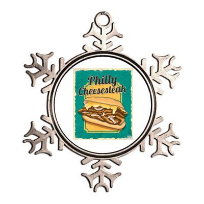 Philly Cheesesteak Metallic Star Ornament