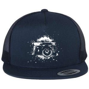 Photographer Camera Photography Retro Journalist Tee Flat Bill Trucker Hat