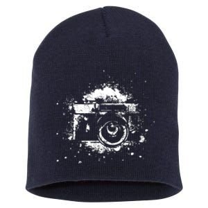 Photographer Camera Photography Retro Journalist Tee Short Acrylic Beanie