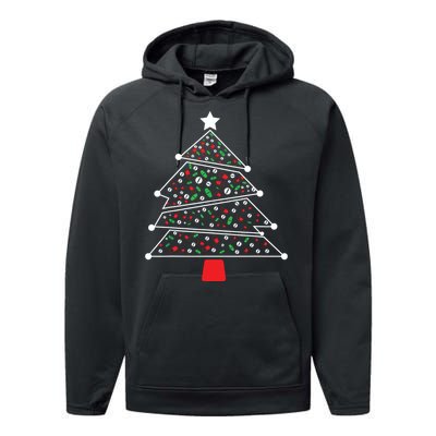 Pharmacist Christmas Pills And Meds Tree Performance Fleece Hoodie