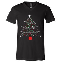 Pharmacist Christmas Pills And Meds Tree V-Neck T-Shirt