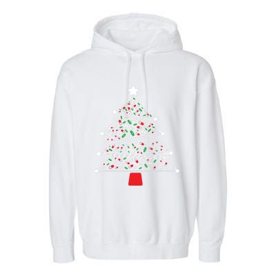 Pharmacist Christmas Pills And Meds Tree Garment-Dyed Fleece Hoodie