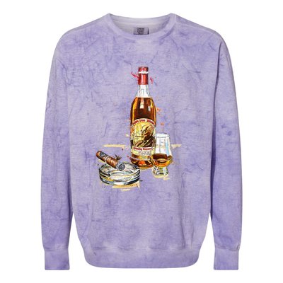 Pappy & Cigar Painting, Blantons, Buffalo Trace Colorblast Crewneck Sweatshirt