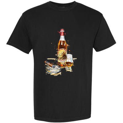 Pappy & Cigar Painting, Blantons, Buffalo Trace Garment-Dyed Heavyweight T-Shirt