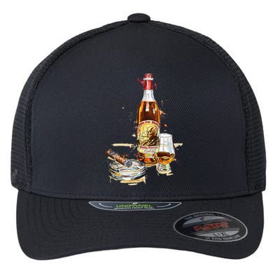 Pappy & Cigar Painting, Blantons, Buffalo Trace Flexfit Unipanel Trucker Cap