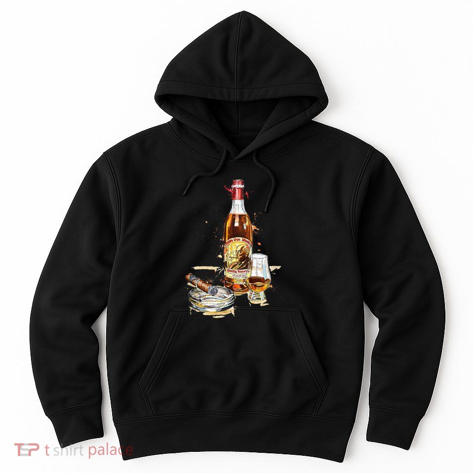 Pappy & Cigar Painting, Blantons, Buffalo Trace Hoodie