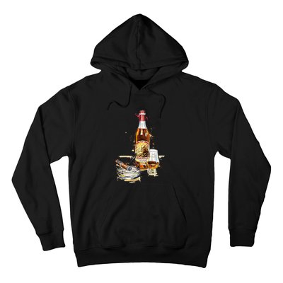 Pappy & Cigar Painting, Blantons, Buffalo Trace Hoodie