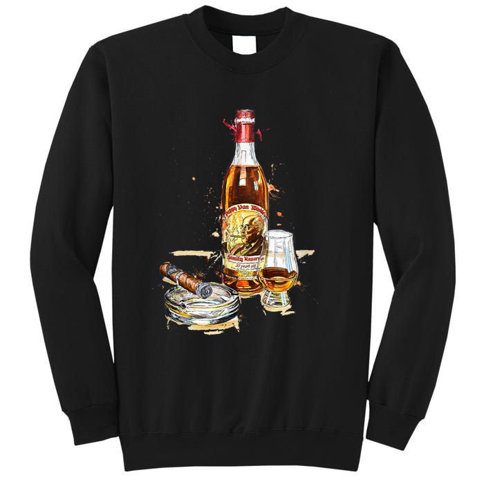 Pappy & Cigar Painting, Blantons, Buffalo Trace Sweatshirt