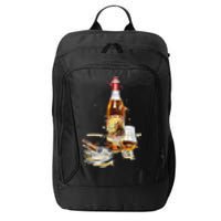 Pappy & Cigar Painting, Blantons, Buffalo Trace City Backpack