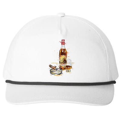 Pappy & Cigar Painting, Blantons, Buffalo Trace Snapback Five-Panel Rope Hat