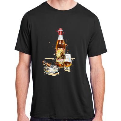 Pappy & Cigar Painting, Blantons, Buffalo Trace Adult ChromaSoft Performance T-Shirt