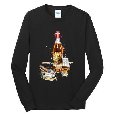 Pappy & Cigar Painting, Blantons, Buffalo Trace Tall Long Sleeve T-Shirt