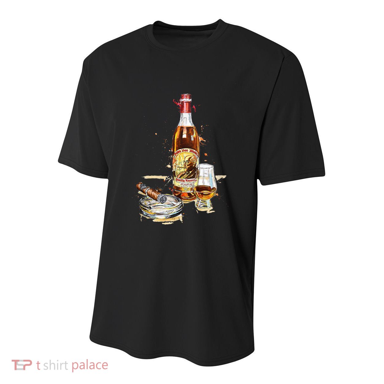 Pappy & Cigar Painting, Blantons, Buffalo Trace Youth Performance Sprint T-Shirt