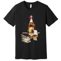 Pappy & Cigar Painting, Blantons, Buffalo Trace Premium T-Shirt