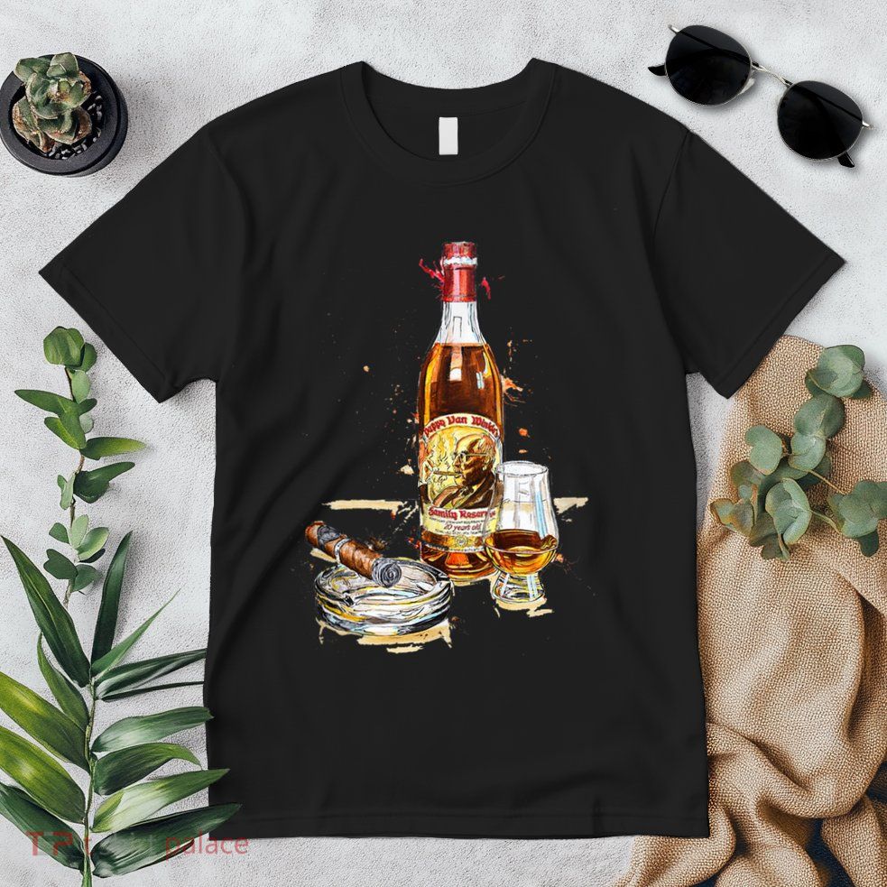 Pappy & Cigar Painting, Blantons, Buffalo Trace Premium T-Shirt