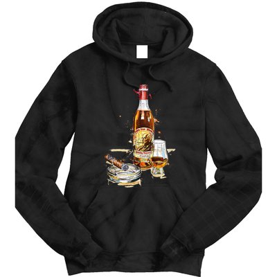 Pappy & Cigar Painting, Blantons, Buffalo Trace Tie Dye Hoodie