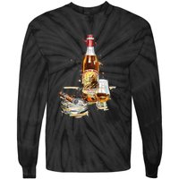 Pappy & Cigar Painting, Blantons, Buffalo Trace Tie-Dye Long Sleeve Shirt