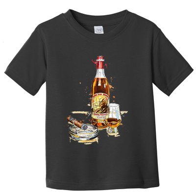 Pappy & Cigar Painting, Blantons, Buffalo Trace Toddler T-Shirt