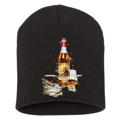 Pappy & Cigar Painting, Blantons, Buffalo Trace Short Acrylic Beanie