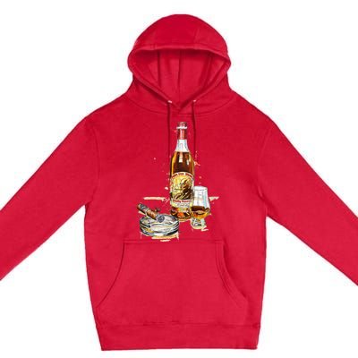 Pappy & Cigar Painting, Blantons, Buffalo Trace Premium Pullover Hoodie