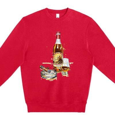 Pappy & Cigar Painting, Blantons, Buffalo Trace Premium Crewneck Sweatshirt