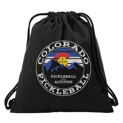Pickleball Colorado Pickle Ball With Altitude Pickleball Drawstring Bag