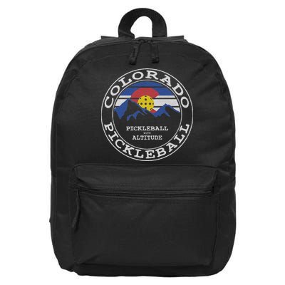 Pickleball Colorado Pickle Ball With Altitude Pickleball 16 in Basic Backpack