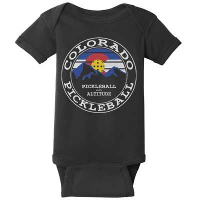 Pickleball Colorado Pickle Ball With Altitude Pickleball Baby Bodysuit
