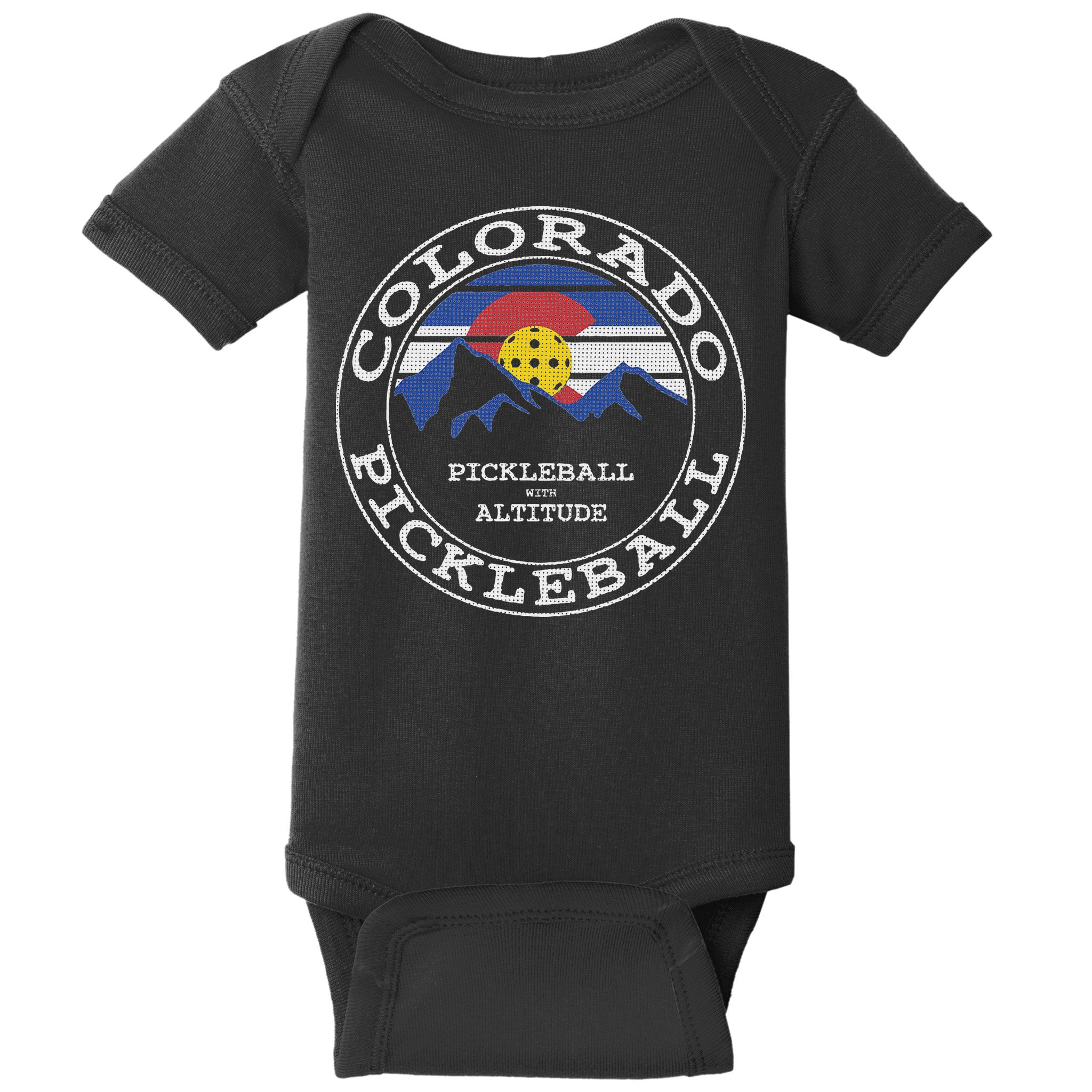 Pickleball Colorado Pickle Ball With Altitude Pickleball Baby Bodysuit