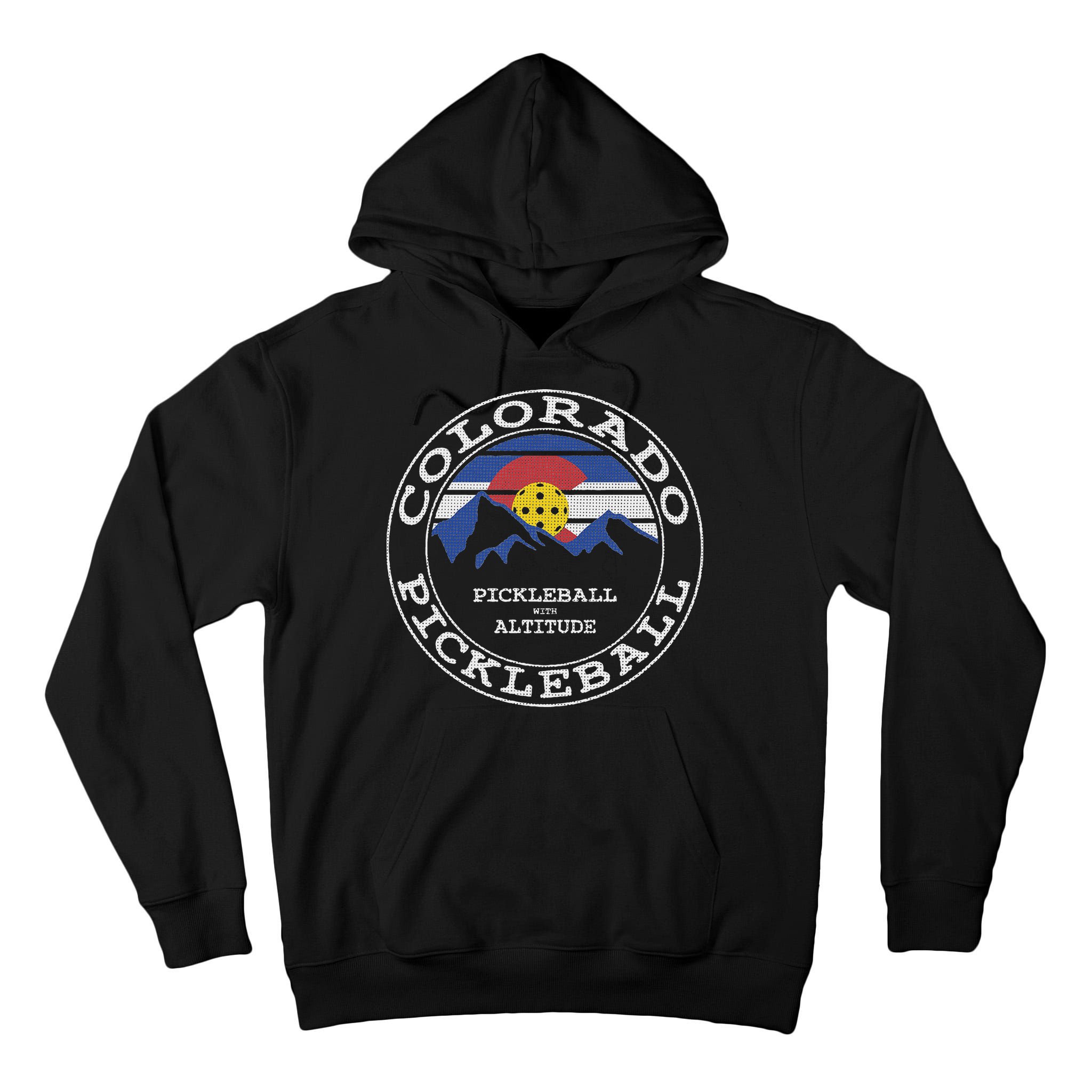 Pickleball Colorado Pickle Ball With Altitude Pickleball Tall Hoodie